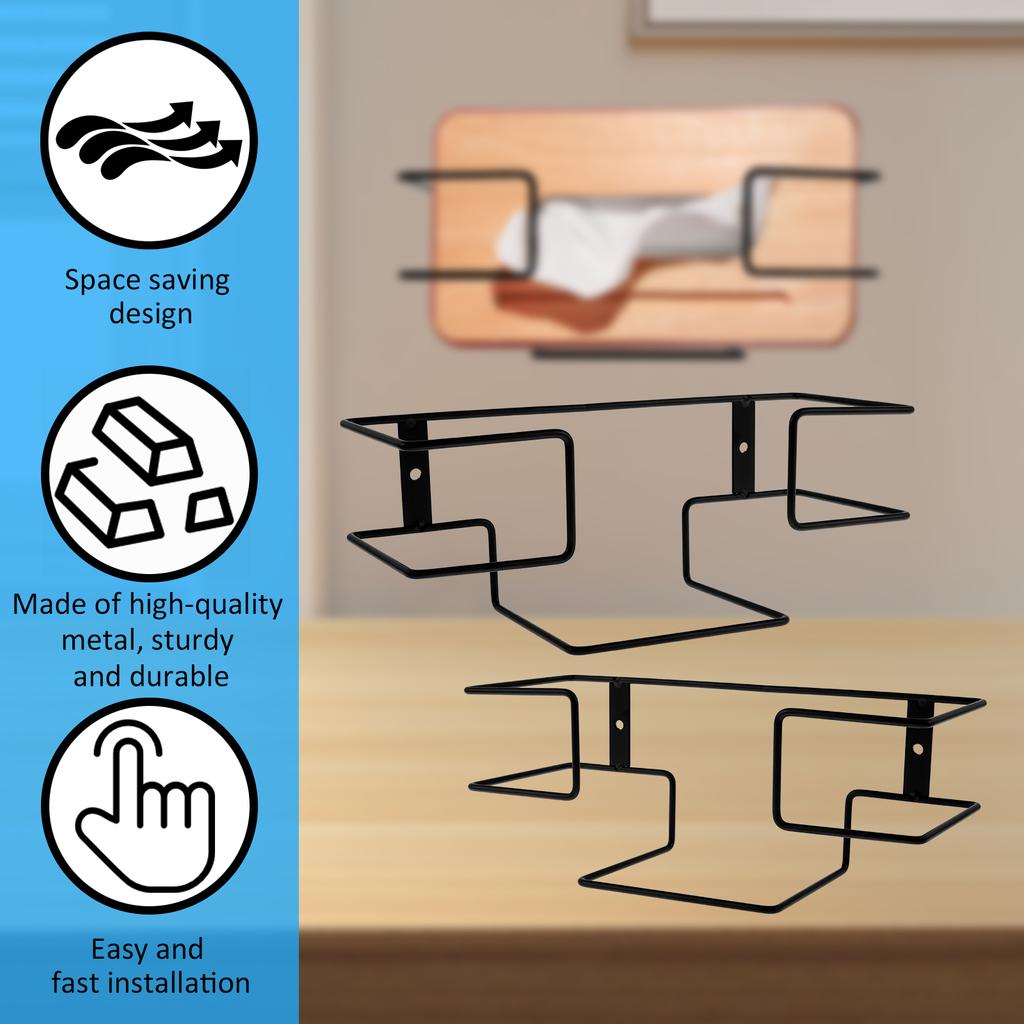 2Pcs Glove Holder Iron Wall Mounted Glove Box Holder Space Saving Multifunctional Glove Rack Glove Box Organizer for Home Office