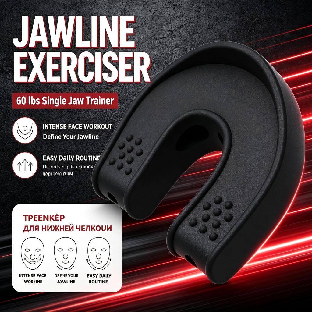 Silicone Jaw Trainer for Facial Fitness & Sports Recovery, On-the-Go Masseter Ball