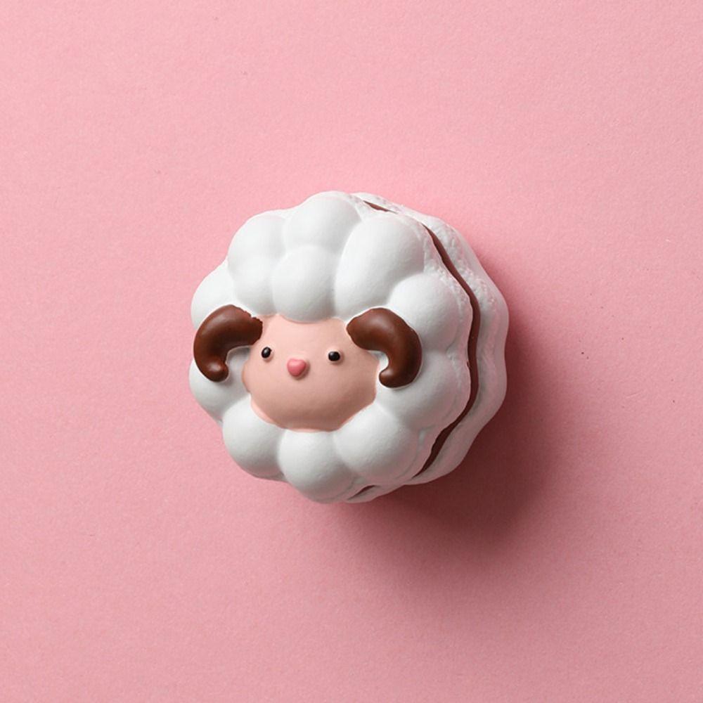 

2Pcs/set 3D Cartoon Fridge Stickers Decorative Resin Animal Ornament Home Decor Style 1