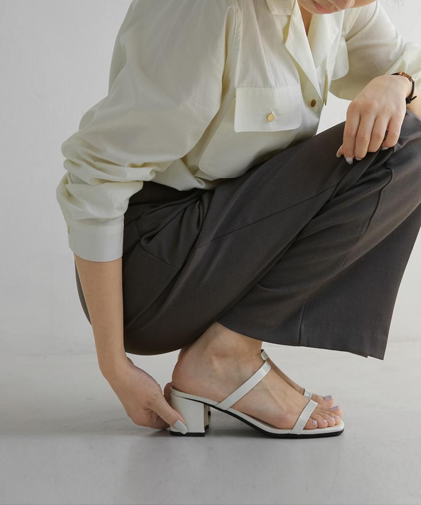 Chaakan Strap Mule Slippers (Leather/Painted) (2.5/5Cm) (Type B)