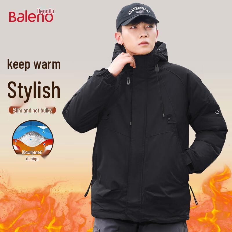 Baleno Men's Hooded Workwear Padded Jacket