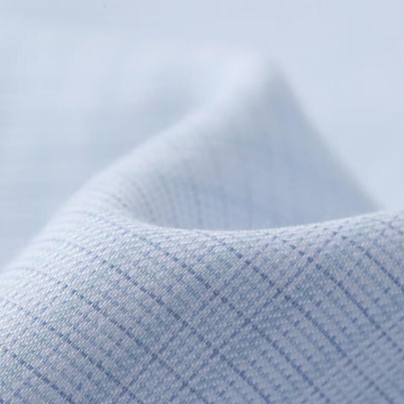 YOUNGOR Men's Non-Iron Cooling Plaid Short-Sleeve Shirt