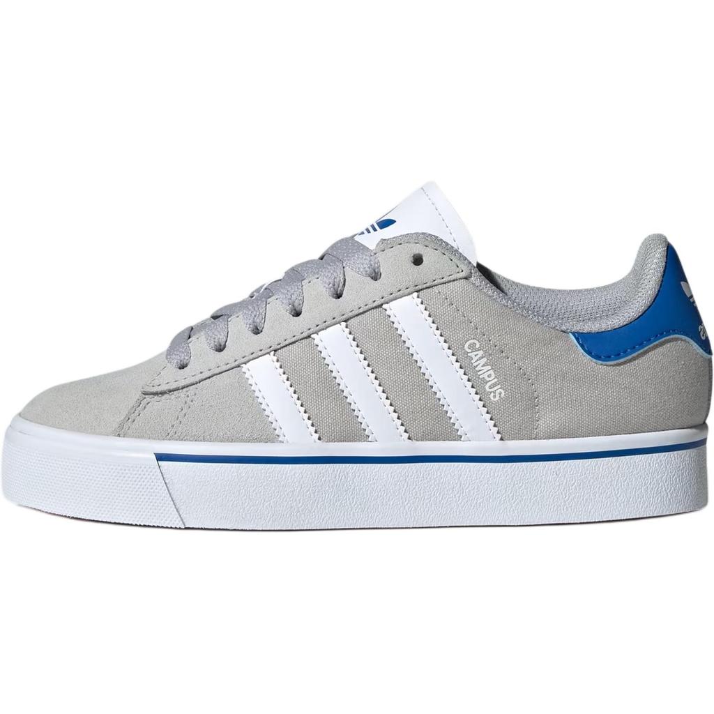 Adidas Campus Vulc J Grey White Blue Kids Sneakers Grey-Two Cloud-White IH8039