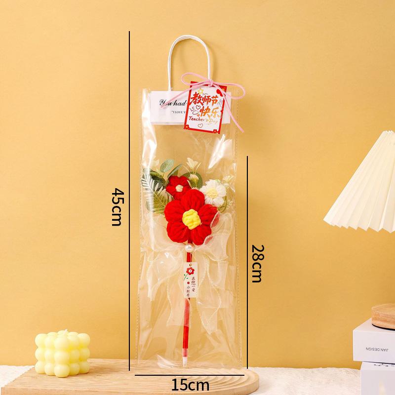 Finished Crochet Sunflowers Potted Graduation Gift Cute Knitting Flowers Handwoven Plant Crochet Flowers Teacher Day Gifts