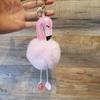 Flamingo Schlüsselanhänger süße Cartoon Nachahmung Rex Kaninchen Fell Ball Anhänger Tasche Zubehör
