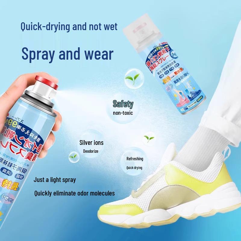 Shoe & Sock Deodorizer Spray: Eliminates Foot Odor, Freshens, and Sterilizes Shoes, Sneakers, and Cabinets.