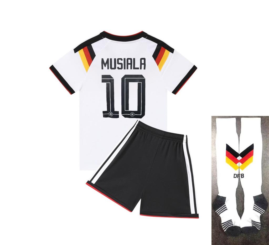 Germany National Team Football Jersey Set, Home White, No. 10, for Kids & Adults (Size 14-3XL)