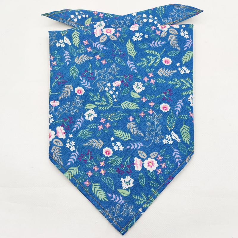 Pet Bandanas Cotton Spring Summer Fruit Green Leaf Butterfly Dog Cat Triangle Scarf