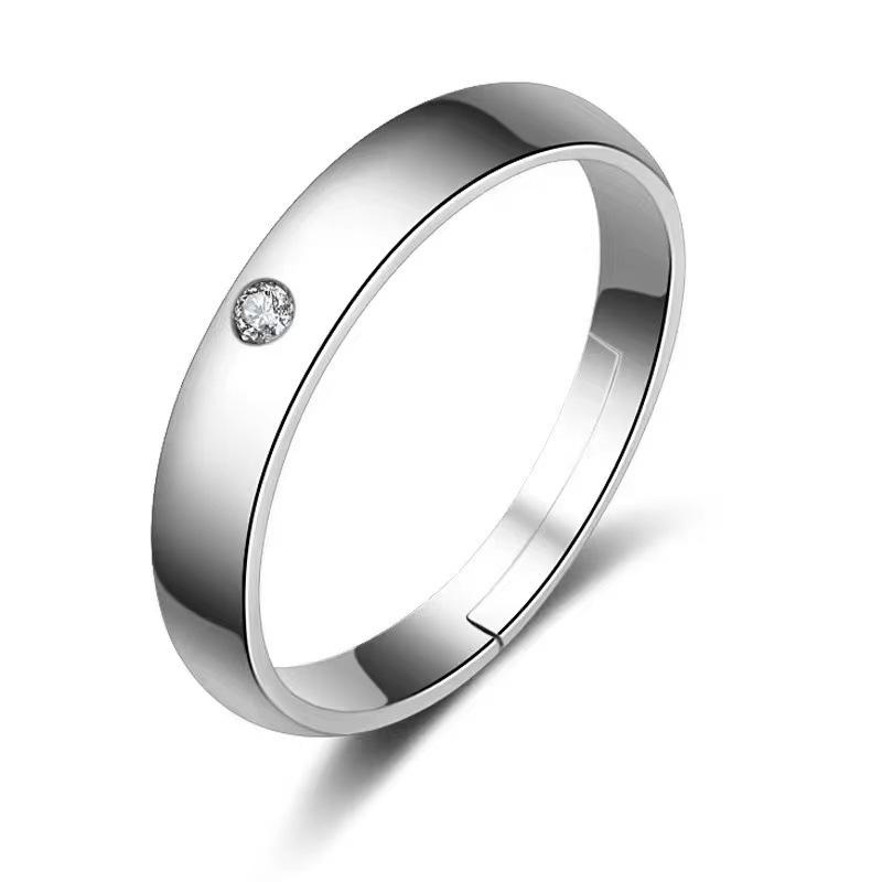 Glatter Damenring, hohes Erscheinungsbild, universeller Diamantring für Damen und Herren, Valentinstagsgeschenk
