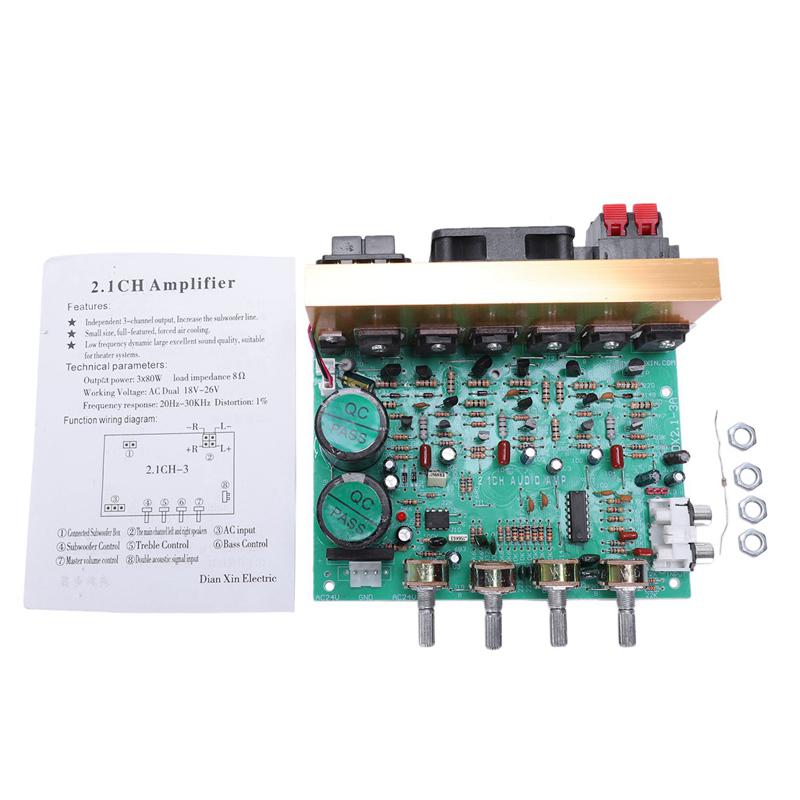 Audio Amplifier Board 2 1 Channel 240w High Power Subwoofer Amplifier Board Amp Dual
