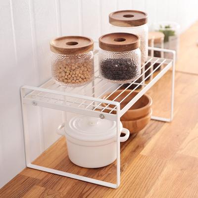 Kitchen Multifunctional Cabinet Layered Shelf Iron Art Seasoning Bottle Finishing Storage Rack Uitable For Kitchen Bedroom