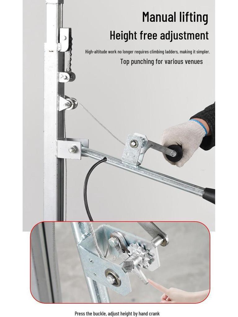 Electric Hammer Ceiling Stand: Telescopic Drilling Frame for Suspended Ceilings