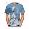 New Fashion Horse 3D Printied Mens and Women T Shirts Animal Horse Printied Casual Loose Short Sleeve Size XS-5XL