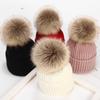 Lue Kvinne Vinter Korean Versjon Allsidig Fleece Ball Ull Lue Tide Student Høst Vinter Pullover Tykket strikket lue