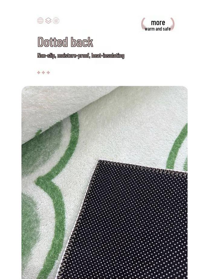 Light Luxury Plaid Faux Cashmere Carpet for Living Room, Bedroom, or Balcony.
