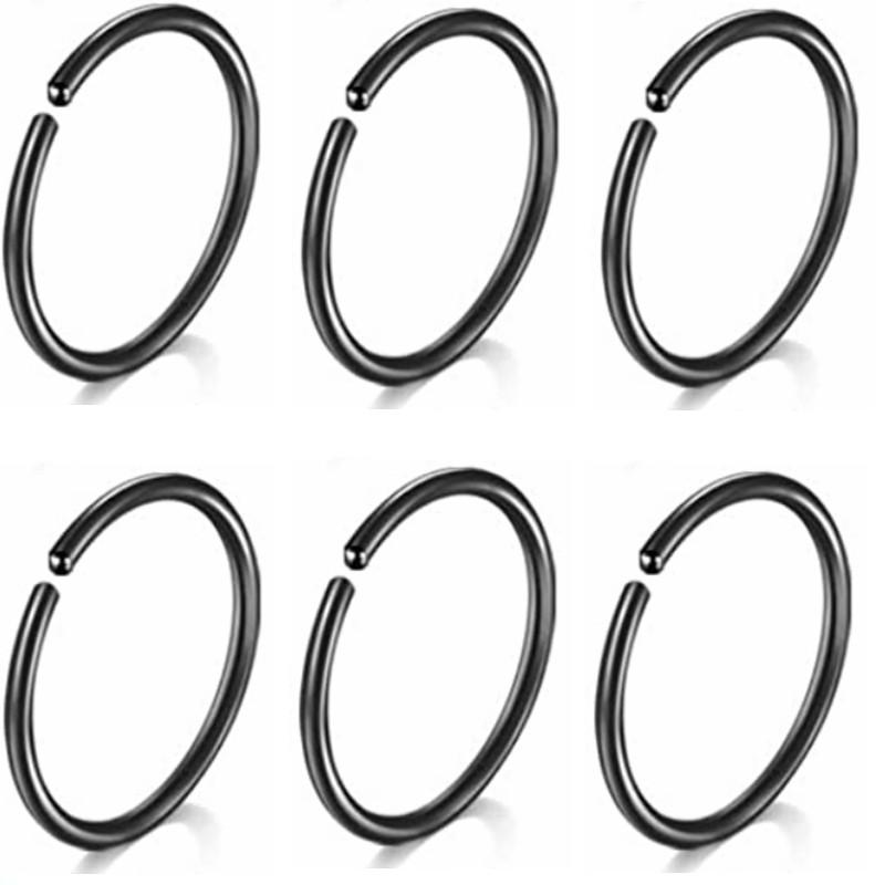 5/10/20PCS Stainless Steel L Shape Nose Stud Set 20G Crystal Nose Ring Hoop Set Indian Crystal Nose Stud Bulk Piercing Nariz Lot