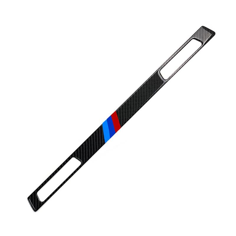 Carbon Fiber Auto Center Control Co-pilot Water Cup Holder Panel Cover Sticker Trim For BMW E90 E92 E93 Car Interior Accessories