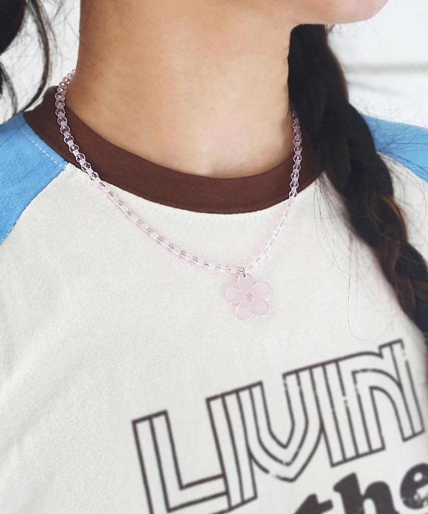 Racoha Lovely Pink Crystal Necklace