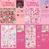 Bow Flower Rose Glass Electrostatic Film PVC Love Heart Window Decals  Glass Mirror