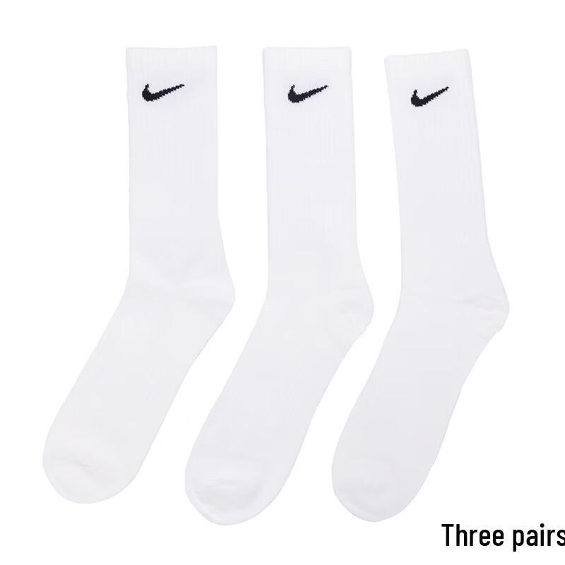 Легкие носки с круглым вырезом Nike Everyday (3 пары) L белый