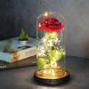 Beauty and Beast Artificial Flower Glass Cover Eternal Rose Birthday Gift Valentine's Day Gift