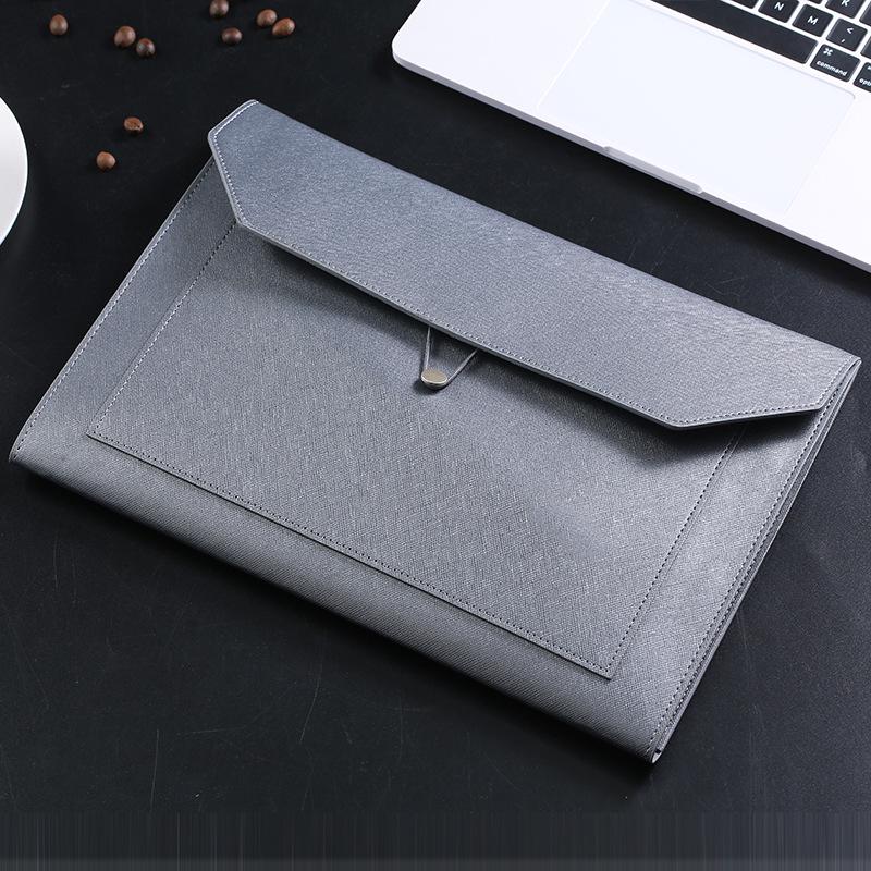 A4 Imitation Leather Business File Bag - Large Capacity Briefcase with Customizable Enterprise Logo