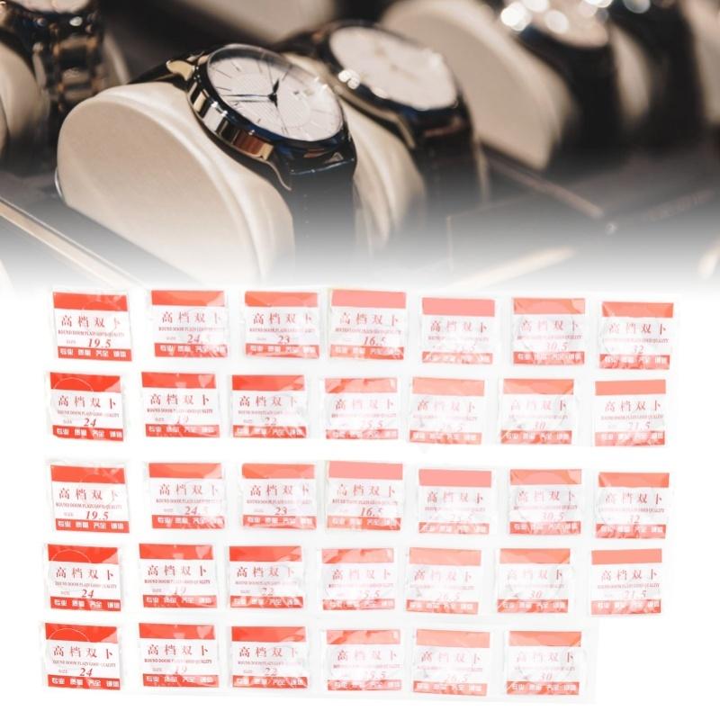 34Pcs Watch Glass Lens Mineral Convex Surface Concave Back Arch Measuring Cup Lid 16-32.5mm