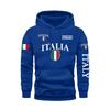 Hanorac Bărbați Scut Steag Italia Litere Îndrăznețe ITALY Imprimat Gri Pulover Casual Buzunar frontal Manșete nervurate Croială confortabilă Modă urbană