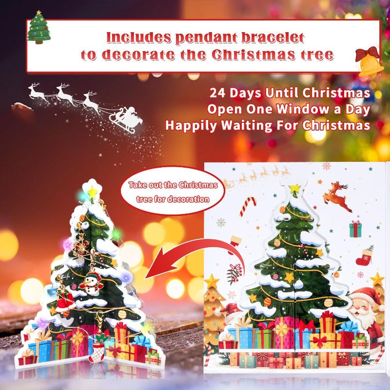 Christmas Children  Bracelet 24 Day Countdown Advent Calendar  Year Party Gift Box Decoration Festival Gifts Blind Box