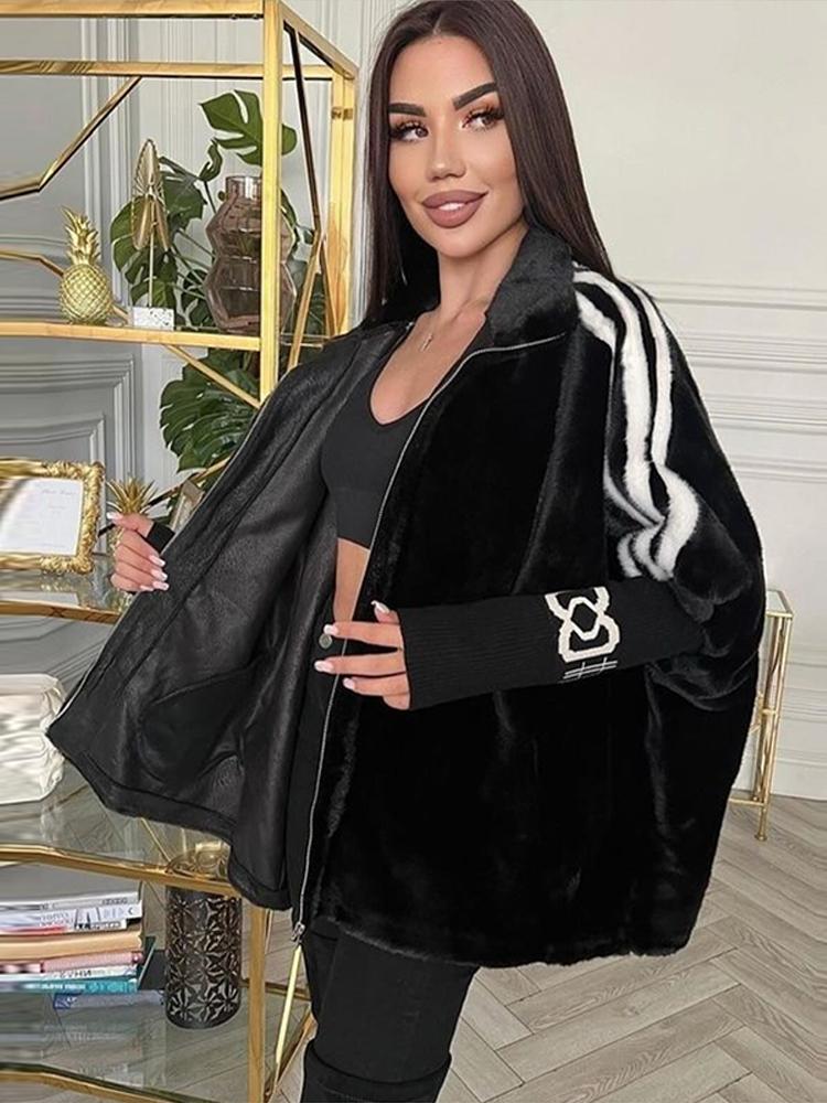 

Женская куртка с воротником-стойкой, капюшоном, на молнии, с длинными рукавами, свободного кроя, из синтетической шерсти, топ для зимы l чёрный