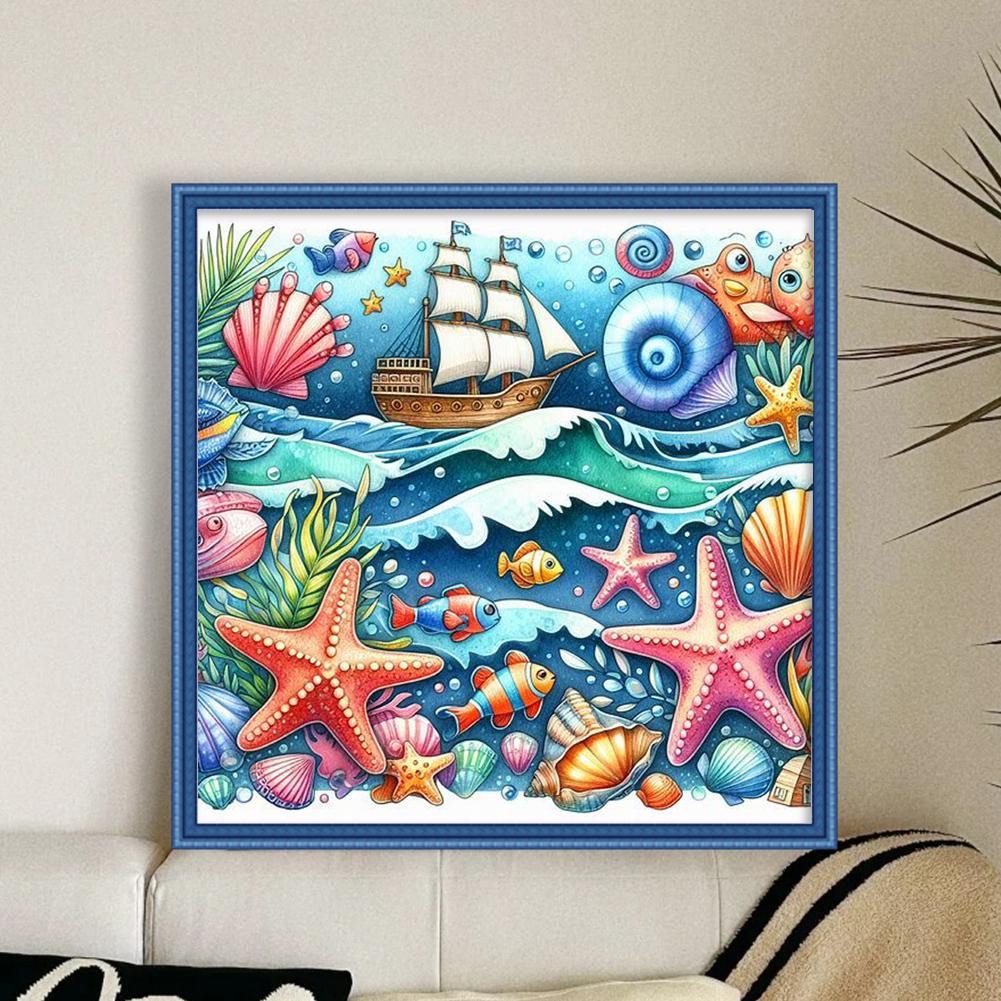 #L Full Embroidery Eco-cotton Thread 11CT Printed Book Cross Stitch Kit Art