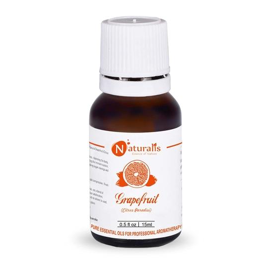 Naturalis Grapefruit Essential Oil 15ml – Pure and Natural Aromatherapy Oil for Energy, Ideal for Topical Application and Wellness