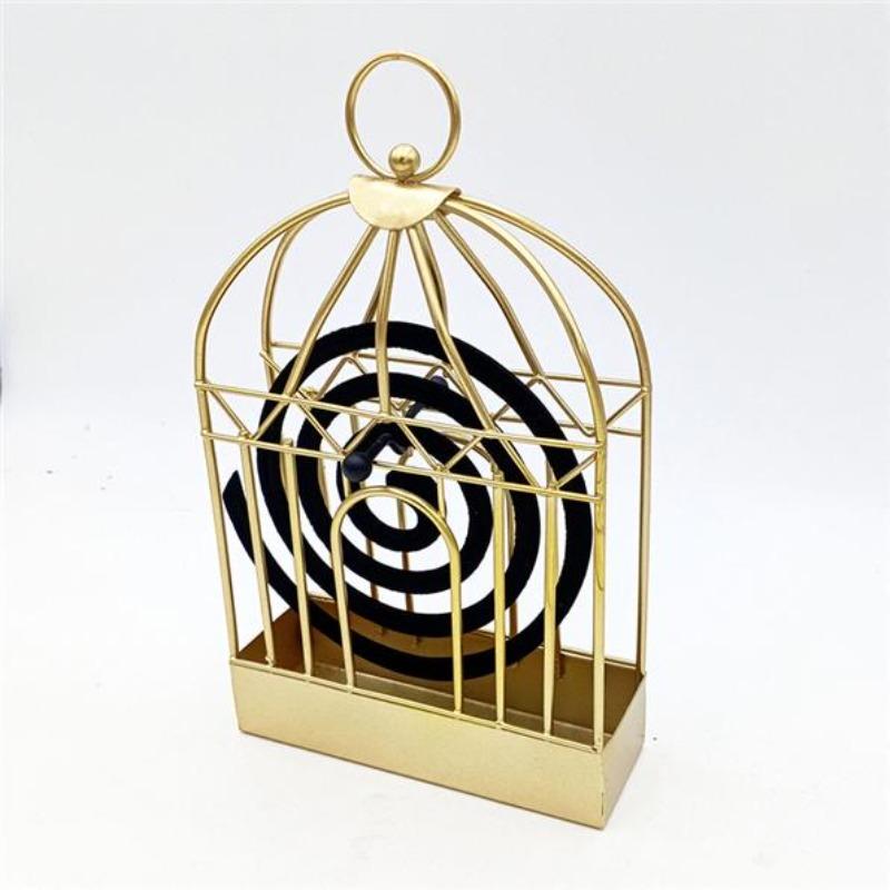 Nordic Style Iron Art Birdcage Mosquito Coil Holder Incense Shelf Home Mosquito Repeller Holder Ornament