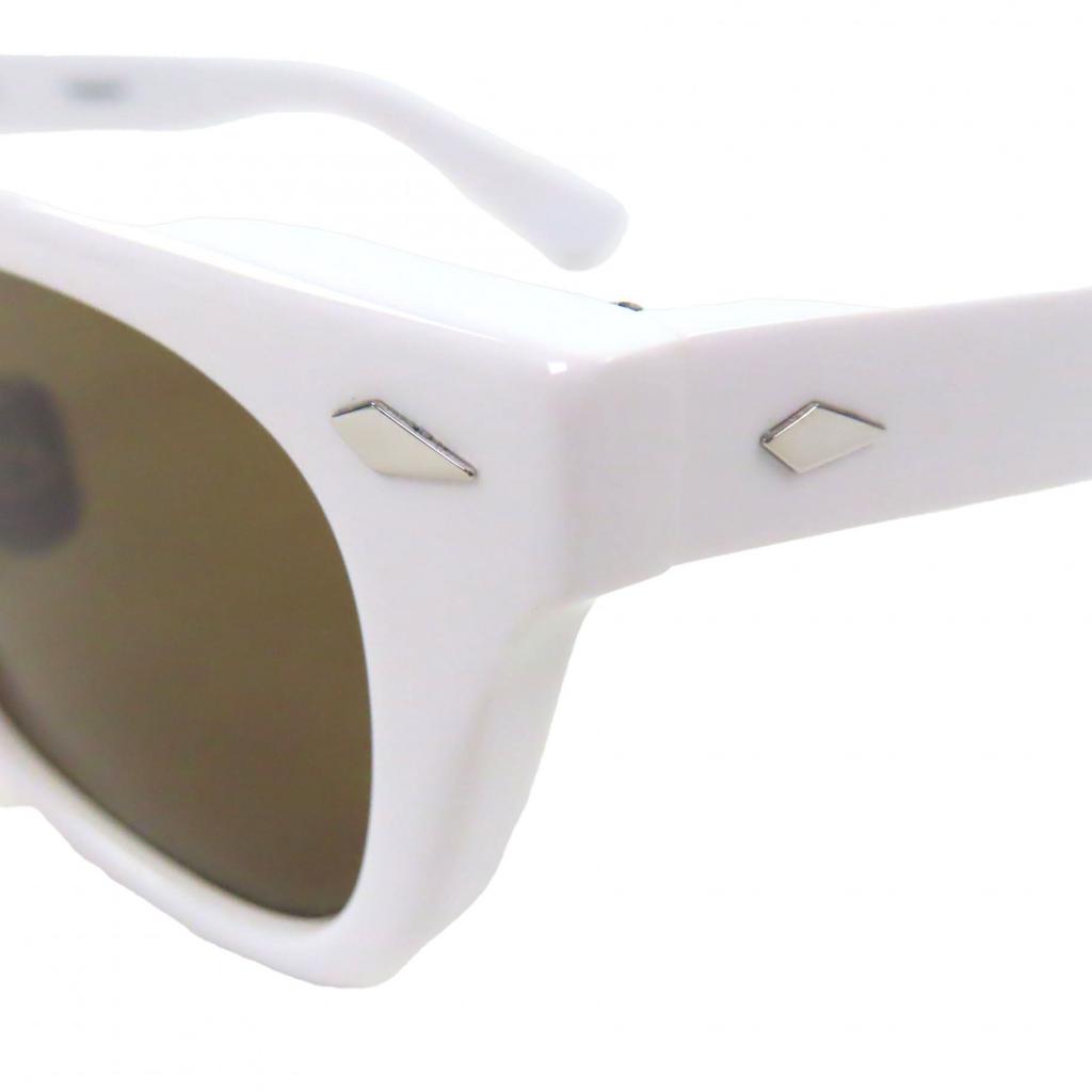 Pristine NOCHINO OPTICAL Sunglasses ONDA White Mens Used