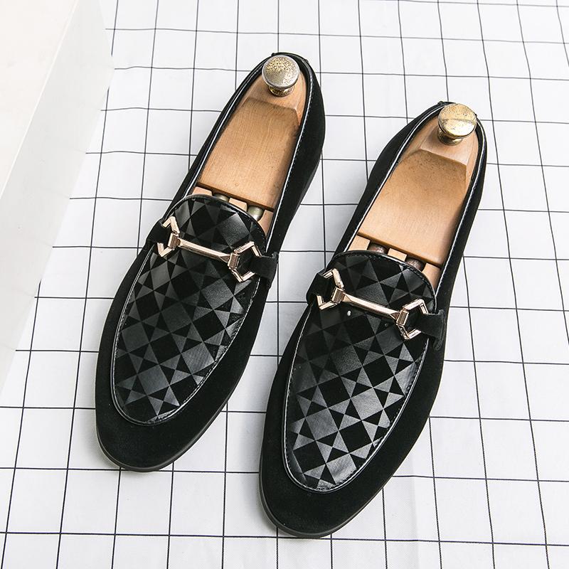 Fashion Luxury Designer Pointed Grid Pattern Mixed Oxford Leather Shoes For Men Formal Wedding Prom Dress Homecoming Evening Footwear