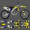 POWERZONE Custom  Motorcycle Stickers For SUZUKI RMZ450 2008-2017 RMZ 450cc Customized Graphic Number Protection Kit 01