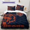 Set Biancheria da Letto con Fantasia Chicago Bears Copripiumino Federa Decorazione per la Casa Regalo (1 * copripiumino + 2 * federa, senza nucleo)