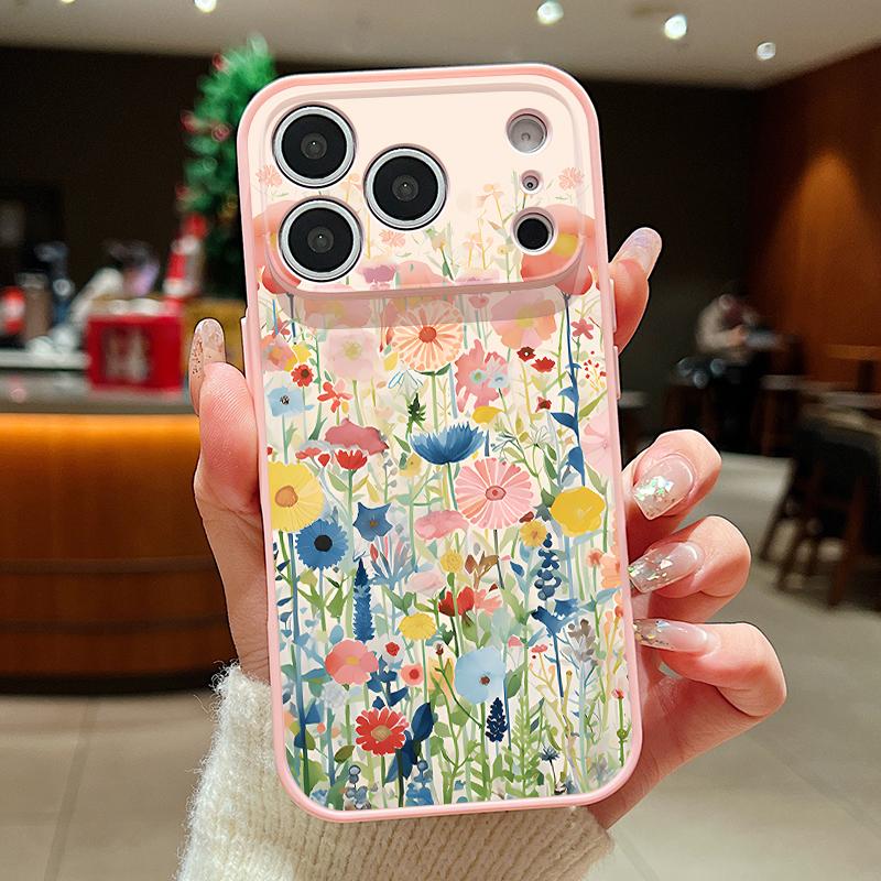 Pastoral Wildflower Case For iPhone 17 18 Pro Max Magnetic For Magsafe Skin Feel Hybrid Phone Cover For iPhone 16 15 14 13 Pro Max