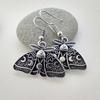 Retro Style Moth Sun and Moon Carved Pattern Earrings Jewelry Gothic Punk Exaggerated Earrings