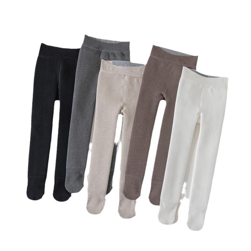 Girls' Winter Thickened Velvet Cotton Leggings - Hip-Lifting Lambskin Nine-Point Warm Pantyhose