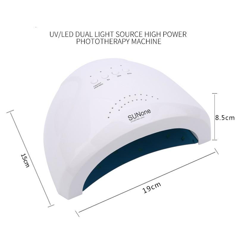 48W Professional Nail Lamp Light Dryer for Nail Polish UV LED Lamp with 3 Timers Setting SUNone