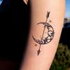 6 Sheets Temporary Tattoos Stickers, Fake Body Arm Chest Shoulder Tattoos for Men or Women with Tiny Black Tattoos Waterproof an