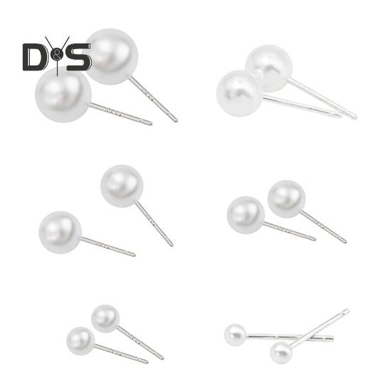 

6 пар женских серег-гвоздиков, круглые серьги-гвоздики из искусственного жемчуга, гладкие легкие серьги-гвоздики для вечеринок и выпускных вечеринок, женские украшения для ушей Sets