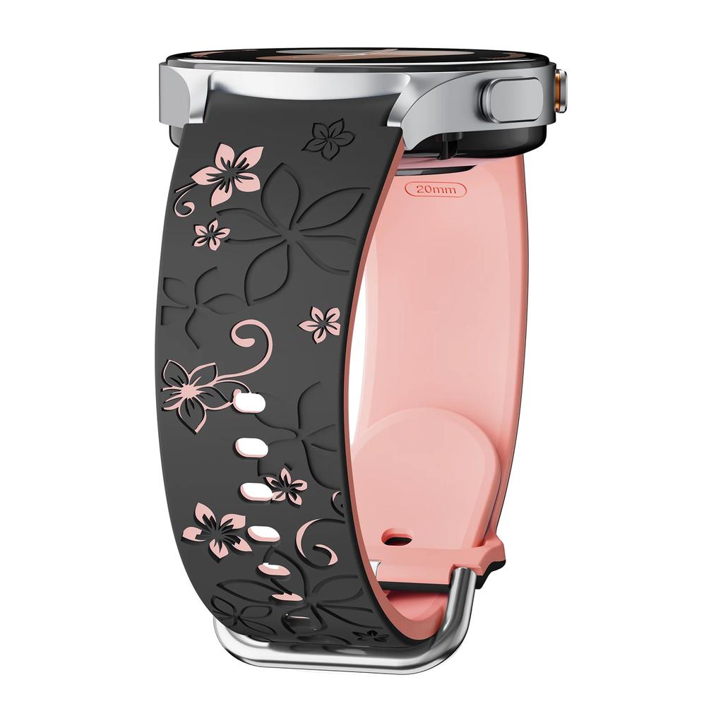 Graverat armband för Samsung Galaxy Watch 7/5 Pro/4 6 Classic 40 44mm Silikon Sport Utan Mellanrum Armband correa Galaxy Watch 7 Armband