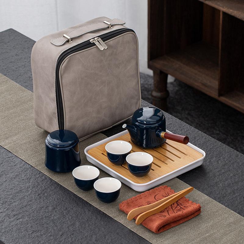 Ceramic Portable Kung Fu Travel Tea Set Banking Enterprise Company Annual Meeting Gifts Business Gifts