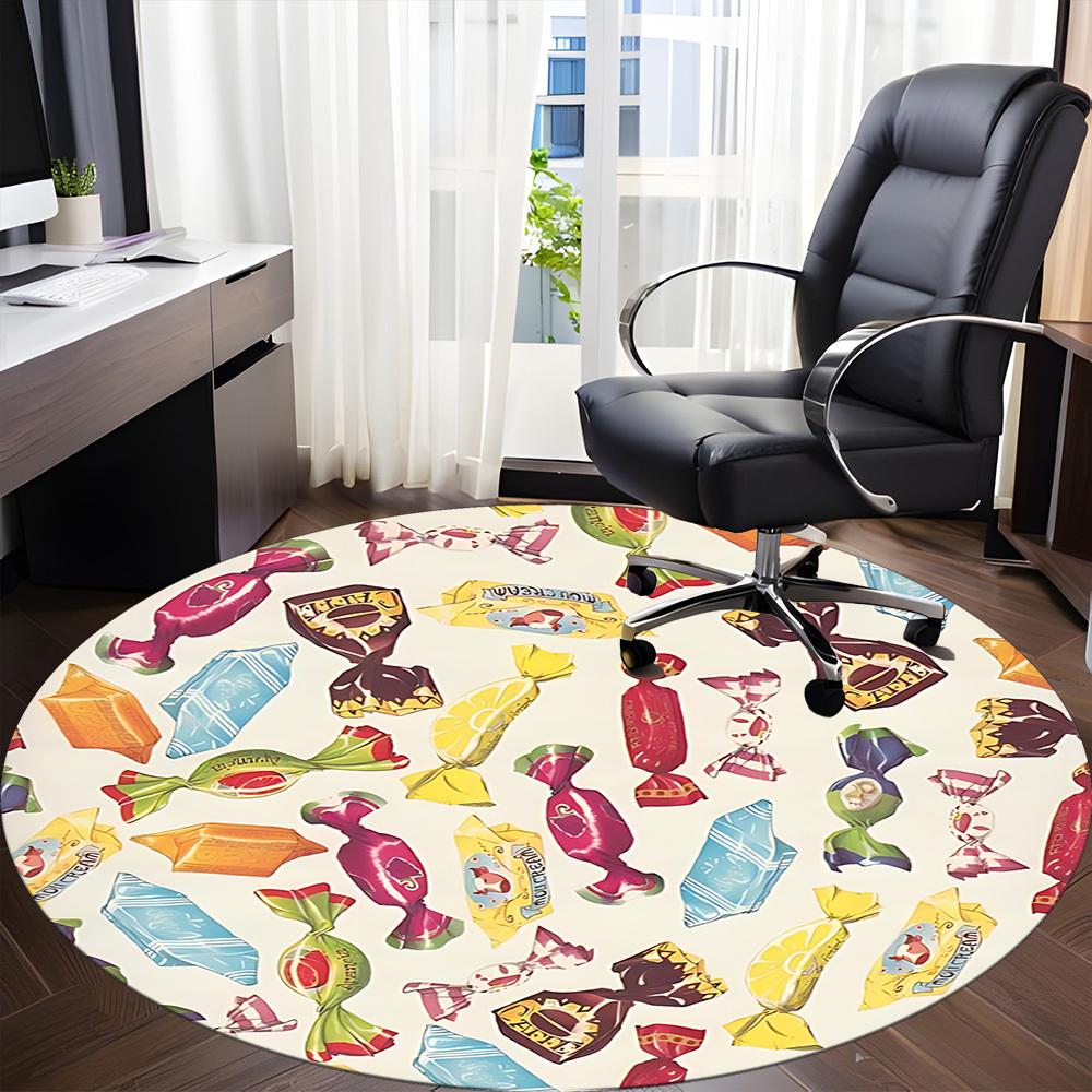 1pc Sweets Chair Carpet for Office - Durable, Ideal for Chair Mats, Stylish & Functional Decorative Rug yy260130095