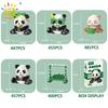 Non-Toxic Diy Cute Panda Shape Micro Model Building Blocks Set City Creativity Zoo Animal Mini Bricks Toys For Children Kid Gift