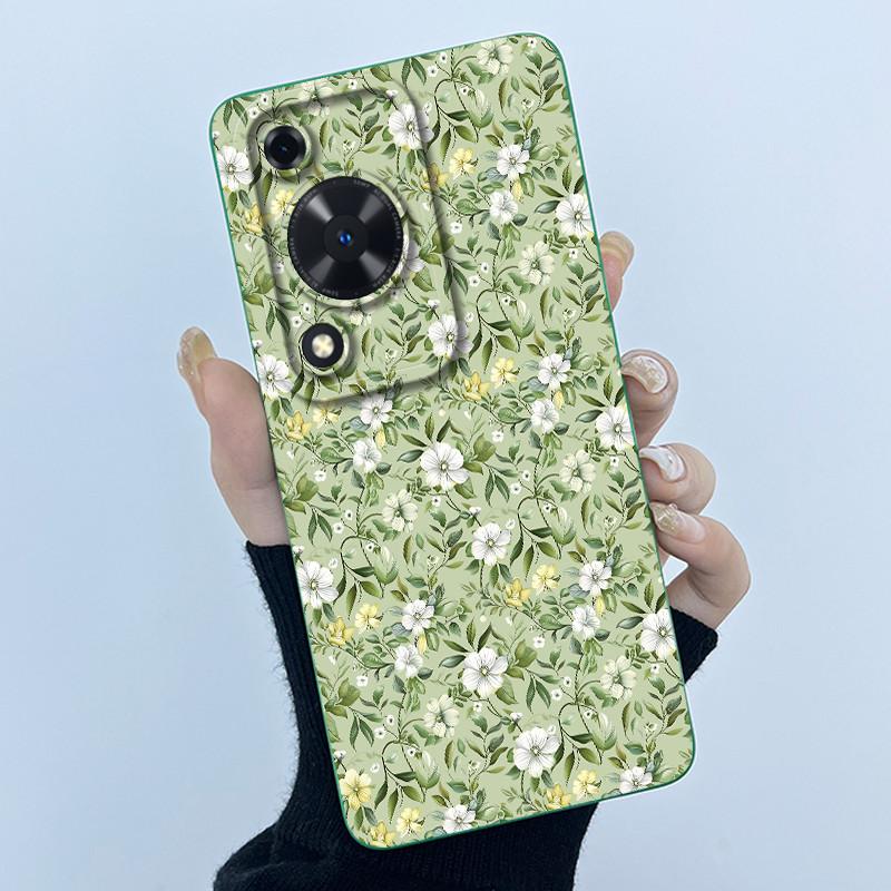 For Huawei Nova Y72 Phone Case Fashion Simplicity Flower Matte Silicone Shell For Huawei Nova Y72S Y63 Y 72 Back Cover Housing