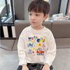Pure Cotton Cartoon Long Sleeve T-Shirt for Kids - Unisex Spring/Autumn Round Neck Top