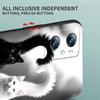 Anime cartoon cat illustration For OPPO Reno 5 6 7 A96 A40 A58 Realme GT A74 A78 Neo2 A74 A78 Find X5 X3 X7 X8 Black Phone Case